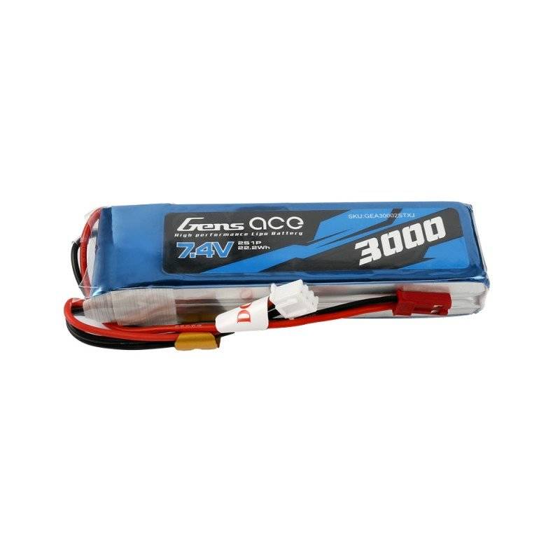 19774_4 Akumulator Gens Ace 3000mAh 7.4V 1C 2S1P LiPo - obrazek 1
