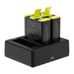 Ładowarka trójkanałowa + 2 akumulatory Telesin do GoPro Hero 9 / 10 / 11 / 12 (GP-BTR-903-B) - obrazek 2