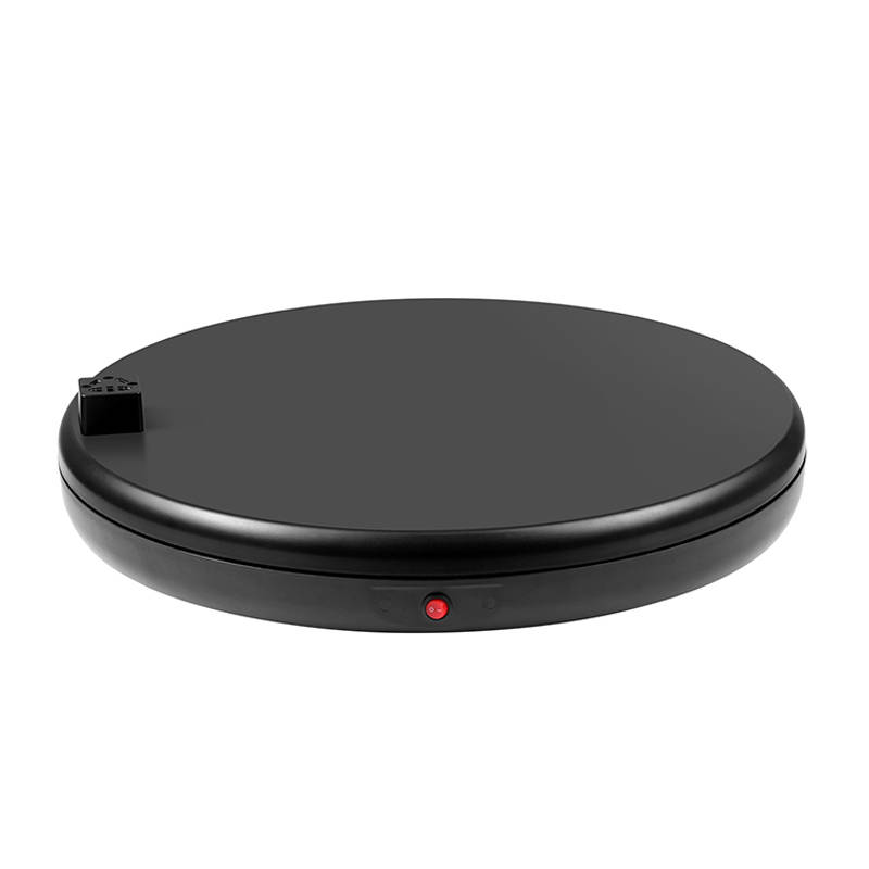 27863_2 Obrotowa podstawka do zdjęć Puluz z gniazdkiem zasilającym 45 cm (czarna) - obrazek 1