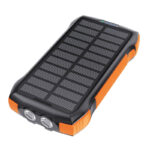Powerbank solarny z ładowaniem indukcyjnym Choetech B567 3x USB  20000mAh 20W / QC 18W / Qi 10W (czarno-pomarańczowy)