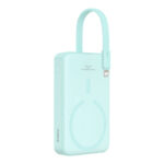 Powerbank magnetyczny Baseus Magnetic Mini 10000mAh, Lightning 20W MagSafe (miętowy) - obrazek 7