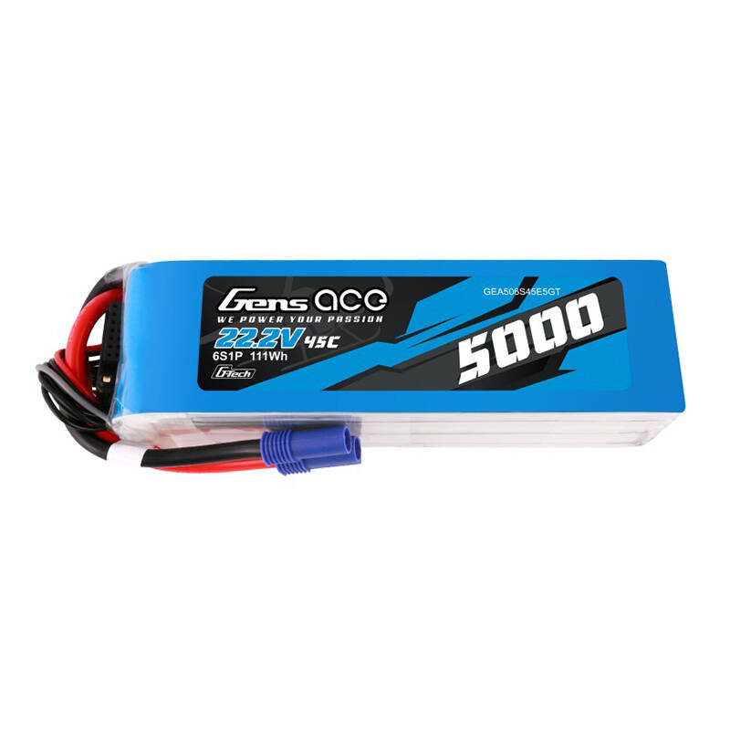 35795_3 Akumulator LiPo Gens ace G-Tech 5000mAh 22.2V 45C 6S1P z wtyczką EC5 - obrazek 1