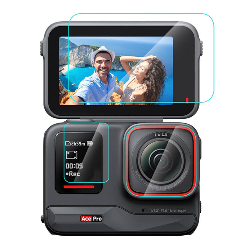 36884_1 Osłona ze szkła hartowanego 3 w 1 PULUZ do Insta360 Ace Pro (PU951T) - obrazek 1