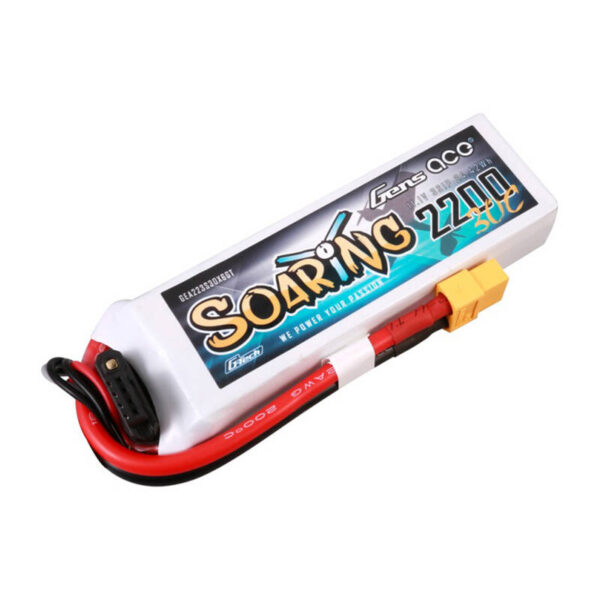 GEA273S30X6GT - Gens ace G-Tech Soaring 2700mAh 11.1V 30C 3S1P LiPo Batterie Pack avec XT60 Plug