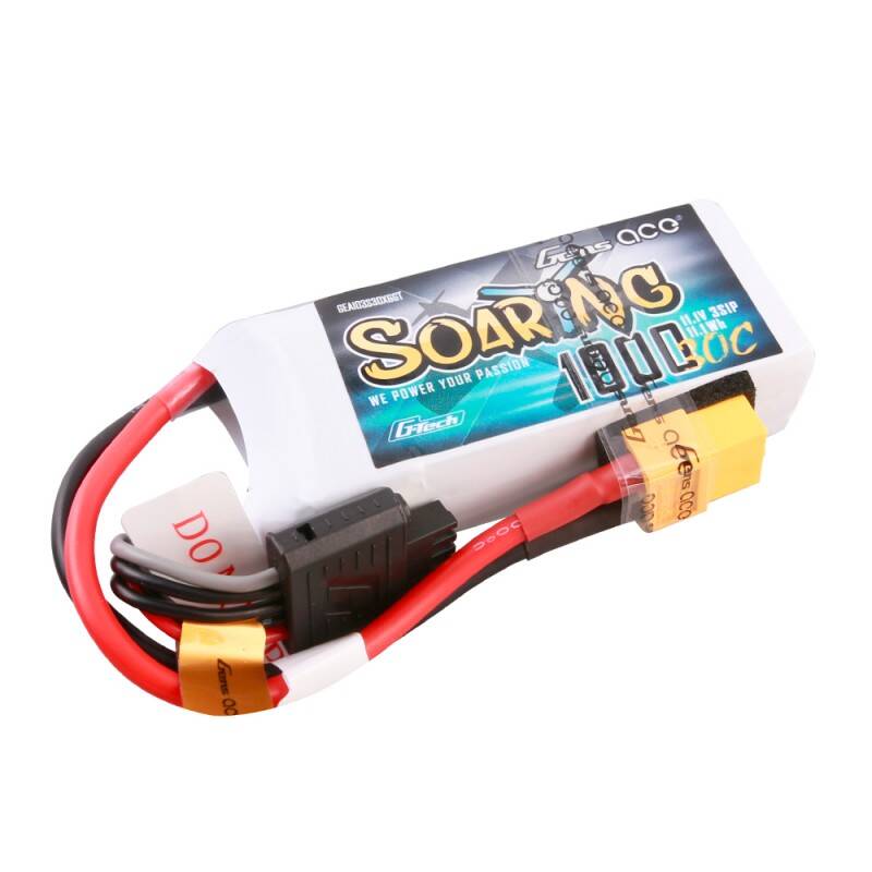 42329_3 Akumulator Gens ace G-Tech Soaring 1000mAh 11.1V 30C 3S1P Lipo Battery - obrazek 1