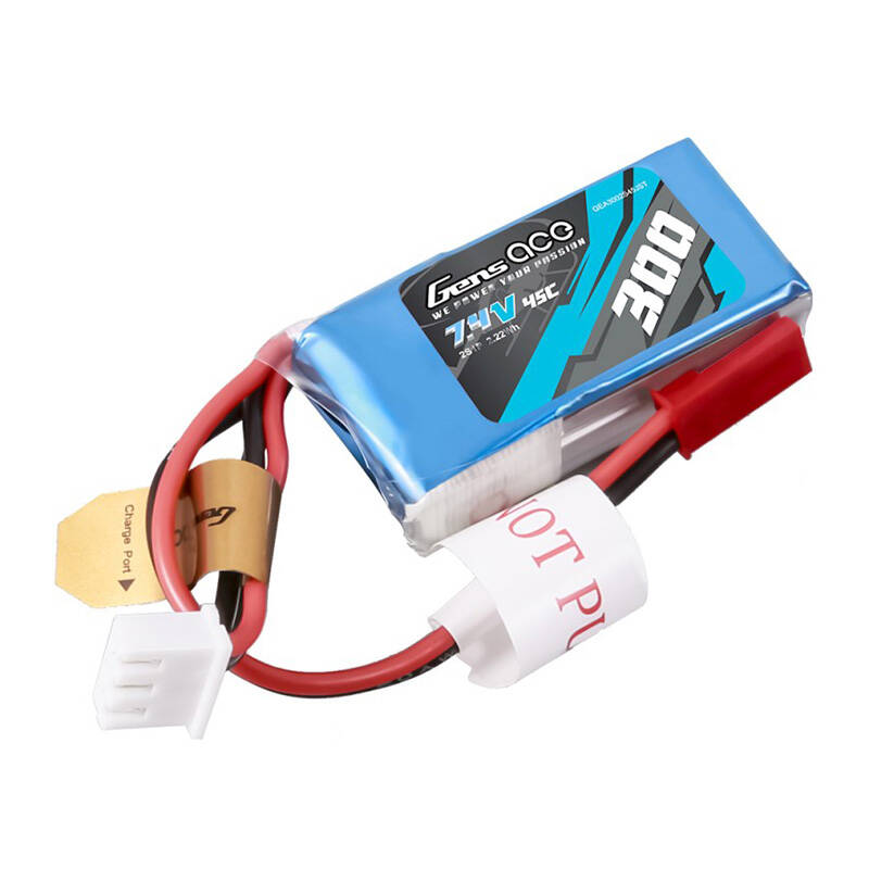 42765_3 Akumulator Gens ace 300mAh 7.4V 45C 2S1P Lipo z konektorem JST-SYP Plug - obrazek 1