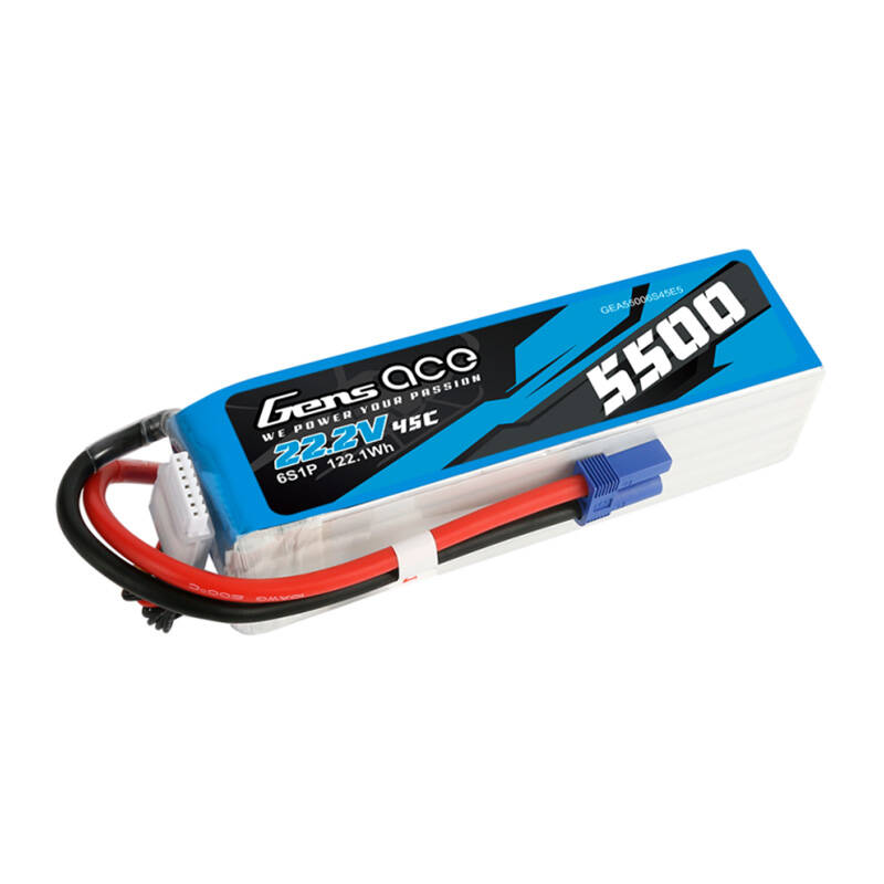 42773_4 Akumulator Gens ace 5500mAh Lipo 22.2V 45C 6S1P Model Helicopter Batteries - obrazek 1