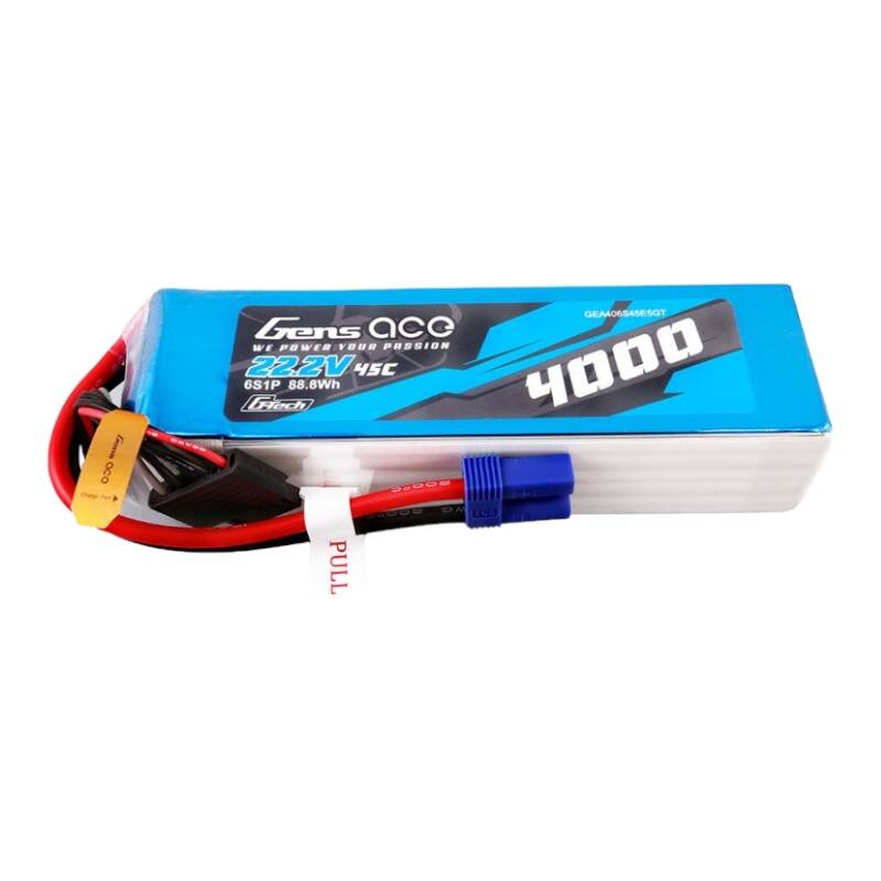 42803_1 Akumulator Gens ace G-Tech 4000mAh 22.2V 45C 6S1P Lipo z konektorem EC5 plug - obrazek 1