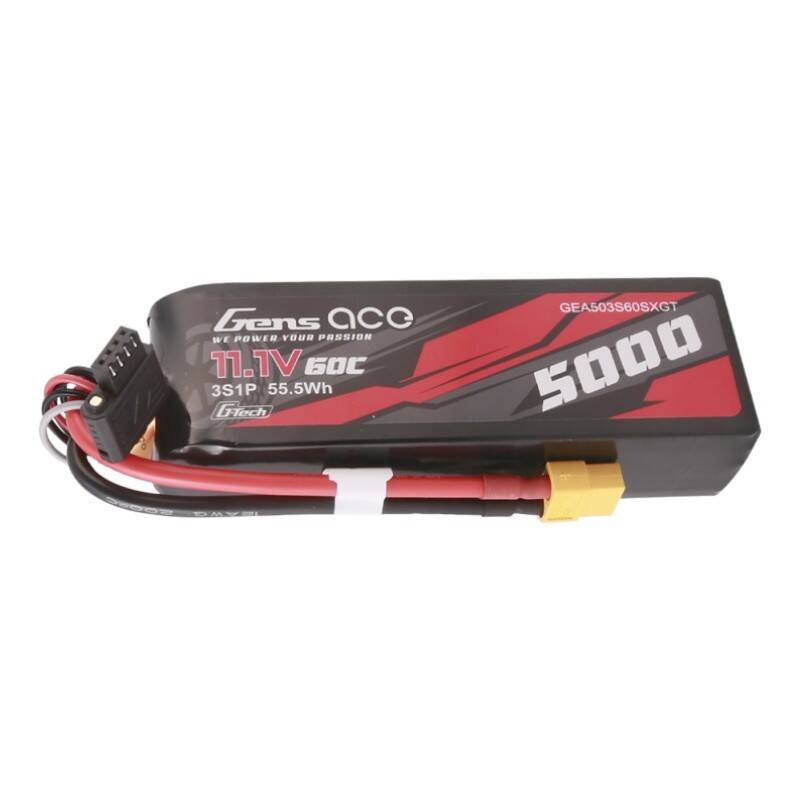 42810_1 Akumulator Gens ace G-Tech 5000mAh 11.1V 60C 3S1P Lipo z konektorem XT60 Plug - obrazek 1