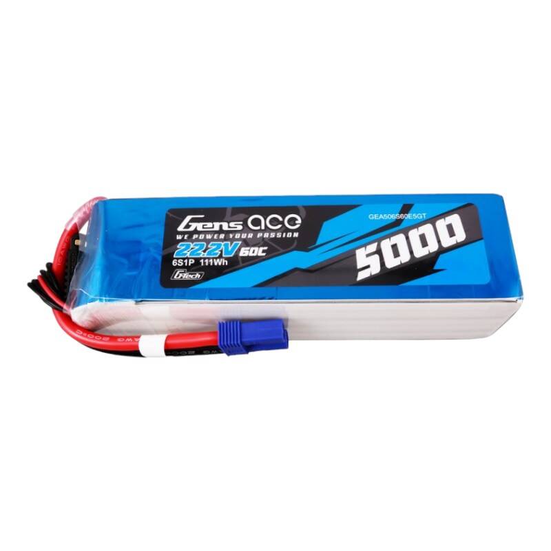 42815_1 Akumulator Gens ace G-Tech 5000mAh 22.2V 60C 6S1P Lipo z konektorem EC5 Plug - obrazek 1
