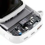 Powerbank Baseus Qpow PRO z kablem Lightning, portem USB-C i USB, 20000mAh, 20W (biały) - obrazek 4