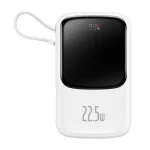 Powerbank Baseus Qpow Pro z kablem USB-C, USB-C, USB, 10000mAh, 22.5W (biały) - obrazek 2