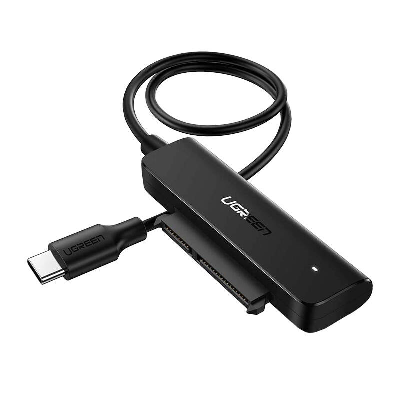 18180_1 Adapter UGREEN AV144 USB-C 3.0 do dysku SATA 2.5", 50cm (czarny) - obrazek 1