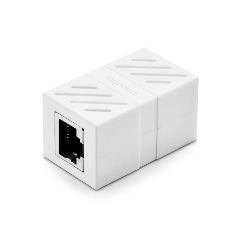 18240_1 Złączka, przedłużka sieciowa RJ45 UGREEN NW114 Ethernet, 8P/8C, Cat.7, UTP (biała) - obrazek 1