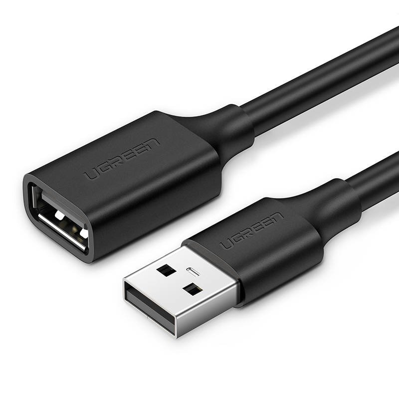 18254_1 Kabel USB 2.0 przedłużający UGREEN US103, 3m (czarny) - obrazek 1