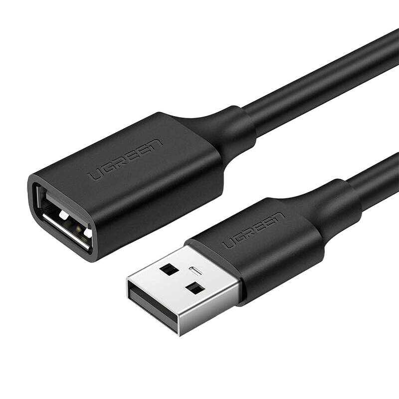 18255_1 Kabel USB 2.0 przedłużający UGREEN US103, 5m (czarny) - obrazek 1