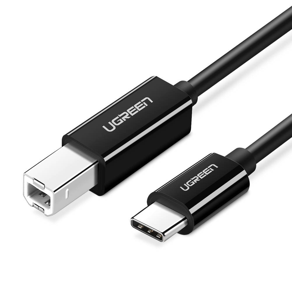 18362_2 Kabel USB 2.0 C-B UGREEN US241 do drukarki 2m (czarny) - obrazek 1