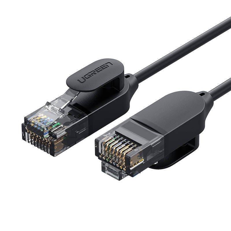 18761_3 Kabel sieciowy UGREEN NW122 Ethernet RJ45, Cat.6A, UTP, 0.5m (czarny) - obrazek 1