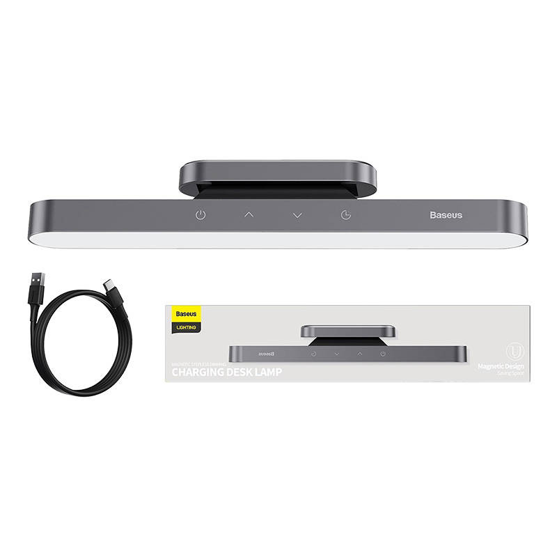 20230_13 Lampa magnetyczna Baseus Magnetic Stepless, z panelem dotykowym (szara) - obrazek 1
