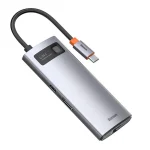 Hub 6w1 Baseus Metal Gleam Series, USB-C do 3x USB 3.0 + HDMI + USB-C PD + Ethernet RJ45 - obrazek 4