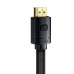 Kabel HDMI 2.1 Baseus High Definition Series, 8K 60Hz, 3D, HDR, 48Gbps, 2m (czarny) - obrazek 3