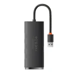Hub 4w1 Baseus Lite Series USB do 4x USB 3.0 25cm (czarny) - obrazek 2