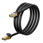 Kabel sieciowy Baseus Ethernet RJ45, 10Gbps, 1.5m (czarny) - obrazek 3