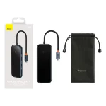 Hub 5w1 Baseus AcmeJoy series USB-C do 2xUSB 3.0 + USB 2.0 + USB-C PD + HDMI (szary) - obrazek 9