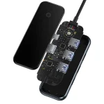 Hub 5w1 Baseus AcmeJoy series USB-C do 2xUSB 3.0 + USB 2.0 + USB-C PD + HDMI (szary) - obrazek 5