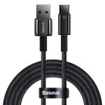 Kabel USB do USB-C Baseus Tungsten Gold, 100W, 1m (czarny) - obrazek 2