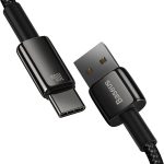 Kabel USB do USB-C Baseus Tungsten Gold, 100W, 1m (czarny) - obrazek 4