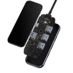 Adapter 4w1 Baseus Hub USB-C na 4xUSB 3.0 (ciemny szary) - obrazek 7