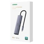 Adapter Hub UGREEN Revodok CM512, USB-C do 2x USB 3.0, HDMI, RJ45, SD/TF - obrazek 2