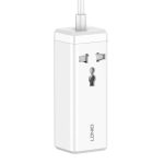 Listwa zasilająca z 1 gniazdem AC, 2x USB, 2x USB-C LDNIO SC1418, EU/US, 2500W (biała) - obrazek 3