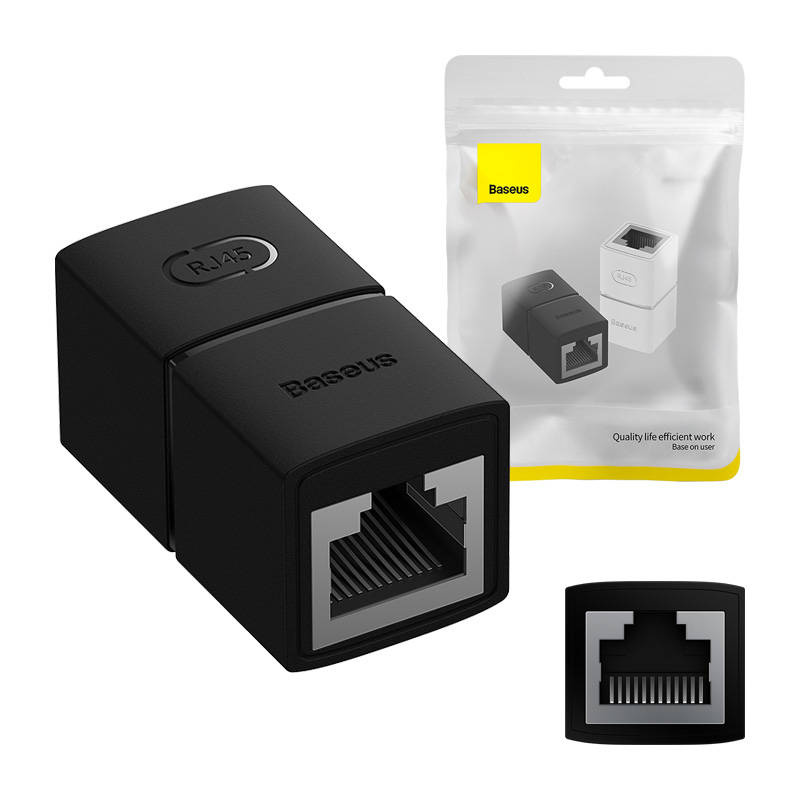 30483_1 Złączka sieciowa Baseus, AirJoy series (czarny) - obrazek 1