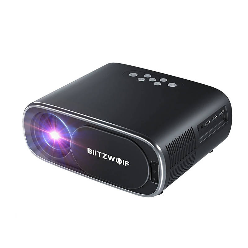 31433_2 Rzutnik / Projektor LED BlitzWolf BW-V4 1080p, Wi-Fi + Bluetooth (czarny) - obrazek 1