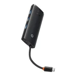 HUB Baseus 5-portowy USB-C do HDMI+USB3.0x3+PD (czarny) - obrazek 4