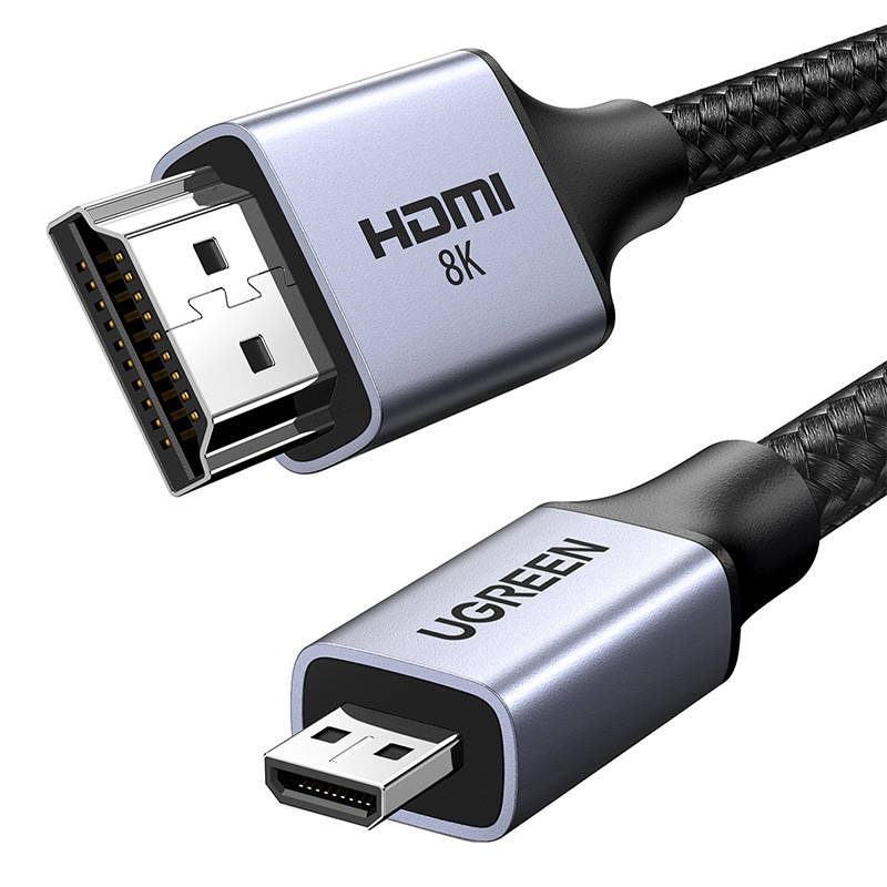 32850_1 Kabel micro HDMI - HDMI 8K UGREEN HD164 1m - obrazek 1
