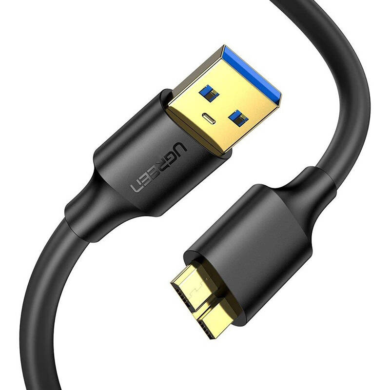 33219_2 Kabel USB 3.0 - micro USB 3.0 UGREEN US130 0.5m (czarny) - obrazek 1
