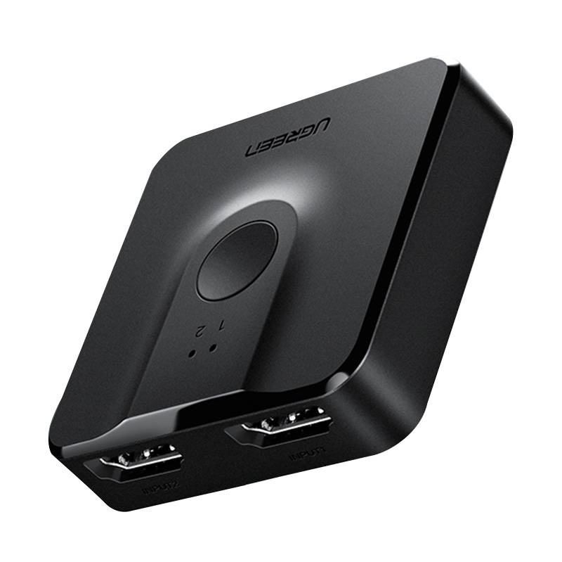 34370_1 Przełącznik Switch UGREEN CM217 2w1 HDMI 2.0 20cm (czarny) - obrazek 1
