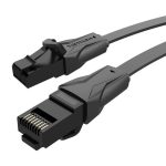Płaski kabel sieciowy UTP Cat. 6 Vention IBABG RJ45 Ethernet 1000Mbps 1,5m, czarny - obrazek 3