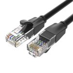 Kabel sieciowy UTP CAT6 Vention IBEBG RJ45 Ethernet 1000Mbps 1,5m czarny - obrazek 2