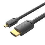 Kabel HDMI-D męski do HDMI-A męski Vention AGIBF 1m, 4K 60Hz (czarny) - obrazek 4
