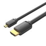 Kabel HDMI-D męski do HDMI-A męski Vention AGIBH 2m, 4K 60Hz (czarny) - obrazek 4