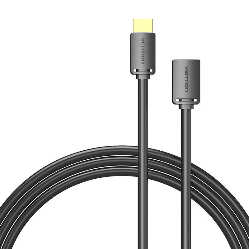 35102_1 Kabel przedłużający HDMI 2.0 męski do HDMI 2.0 żeński Vention AHCBI 3m, 4K 60Hz, (czarny) - obrazek 1