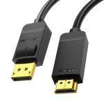 Kabel DisplayPort 1.2 do HDMI 1.4 Vention HAGBH 2m, 4K 30Hz (Czarny) - obrazek 2