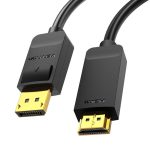 Kabel DisplayPort 1.2 do HDMI 1.4 Vention HAGBI 3m, 4K 30Hz (Czarny) - obrazek 2