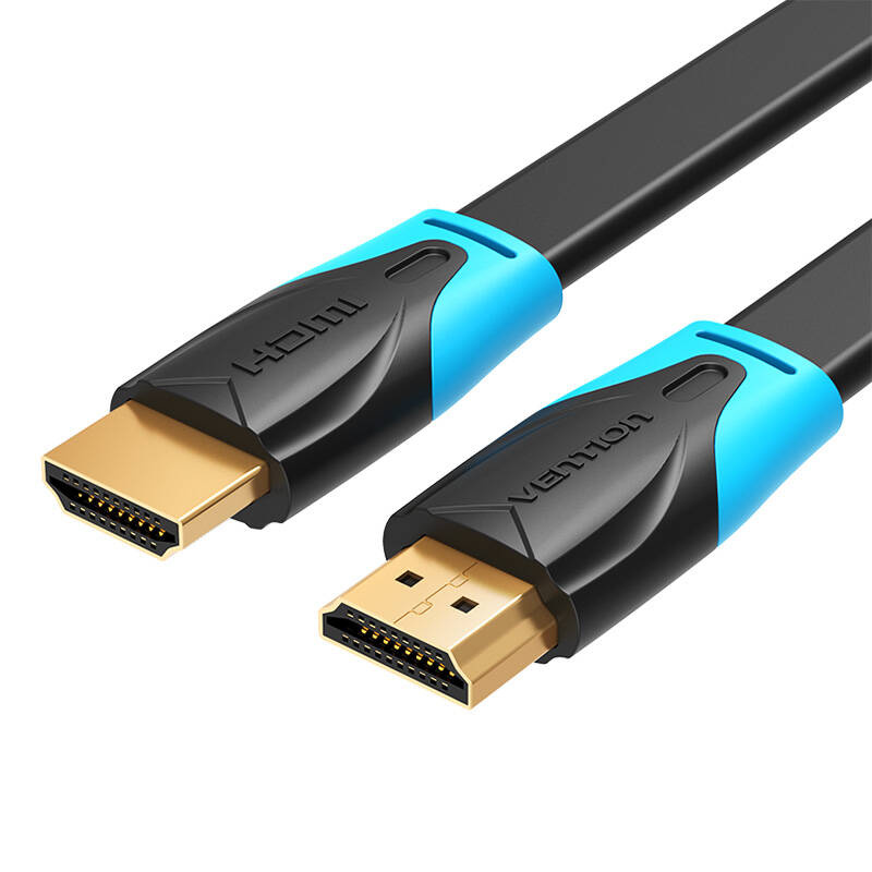 35143_1 Płaski kabel HDMI Vention VAA-B02-L500 5m 4K 60Hz (Czarny) - obrazek 1