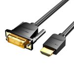 Kabel HDMI do DVI (24+1) Vention ABFBG 1,5m, 4K 60Hz/ 1080P 60Hz (Czarny) - obrazek 2
