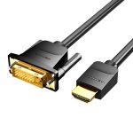 Kabel HDMI do DVI (24+1) Vention ABFBJ 5m, 4K 60Hz/ 1080P 60Hz (Czarny) - obrazek 2